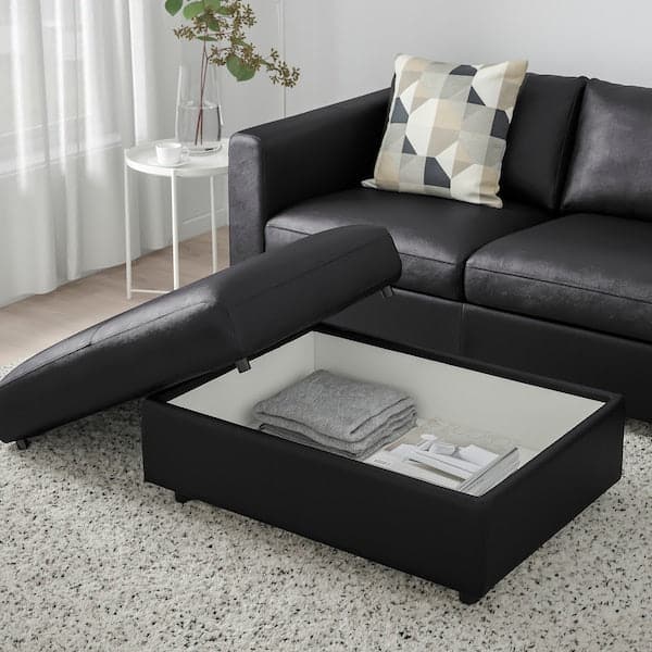 Ikea VIMLE Footrest with container - Grann/Bomstad black