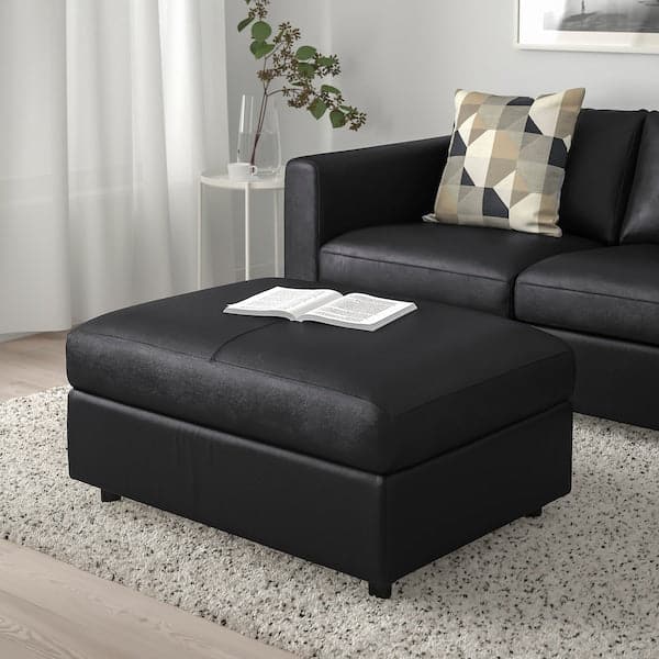 VIMLE Footrest with container - Grann/Bomstad black - best price from Maltashopper.com 60465384