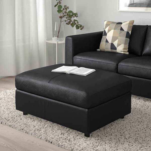 Ikea VIMLE Footrest with container - Grann/Bomstad black