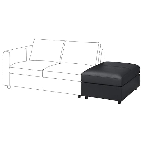 Ikea VIMLE Footrest with container - Grann/Bomstad black