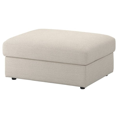VIMLE Footstool with storage - Gunnared beige ,