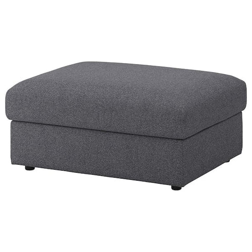 VIMLE Footrest with container - Smoke grey Gunnared ,