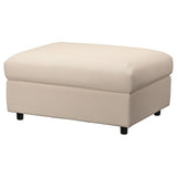 VIMLE footstool with storage, Hallarp beige, 98x73 cm