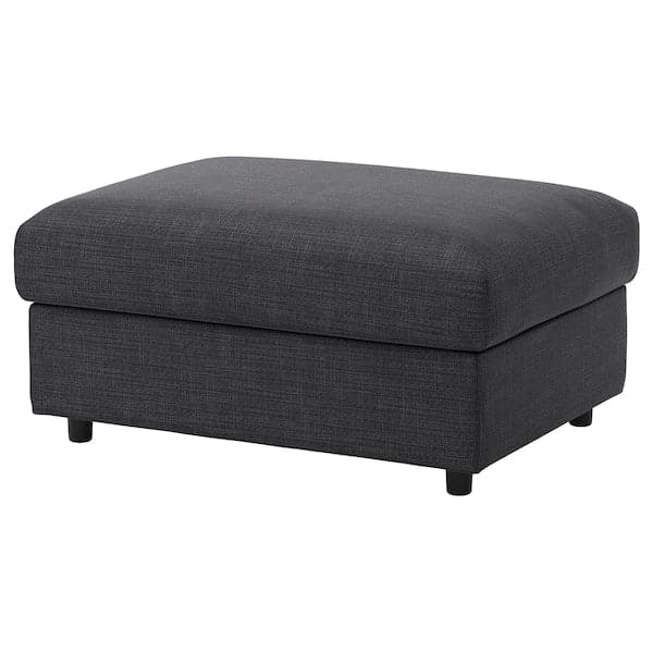 VIMLE - Footstool with storage, Hillared anthracite ,