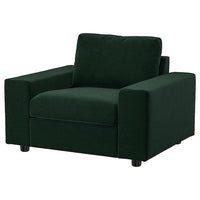 VIMLE - Armchair, with wide armrests Djuparp/dark green , - best price from Maltashopper.com 09476871
