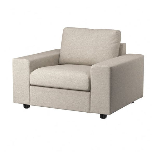 VIMLE - Armchair, with wide armrests Gunnared/beige ,