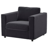 VIMLE armchair, Djuparp dark grey, 101x83x98 cm