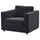 VIMLE armchair, Djuparp dark grey, 71x6x98 cm