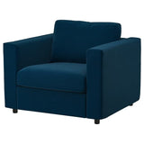 VIMLE armchair, Djuparp dark green-blue, 101x83x98 cm
