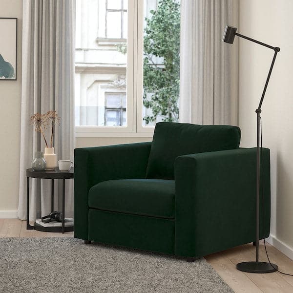 Ikea VIMLE - Armchair, Djuparp dark green ,