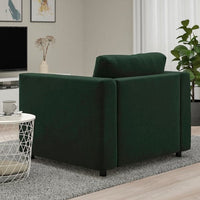 VIMLE - Armchair, Djuparp dark green , - best price from Maltashopper.com 99477140