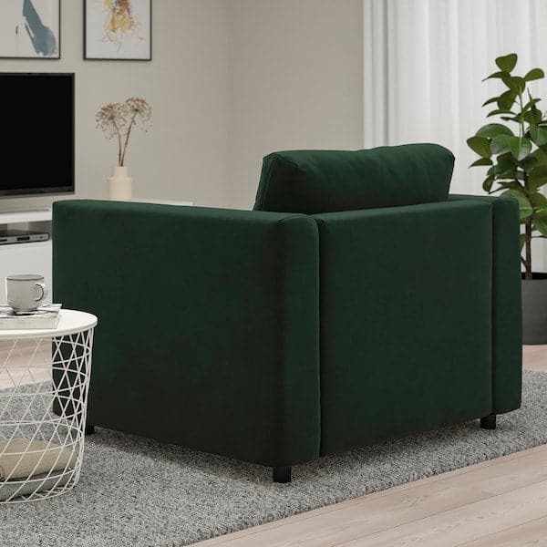 Ikea VIMLE - Armchair, Djuparp dark green ,