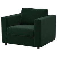 VIMLE - Armchair, Djuparp dark green , - best price from Maltashopper.com 99477140