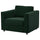 VIMLE armchair, Djuparp dark green, 71x6x98 cm