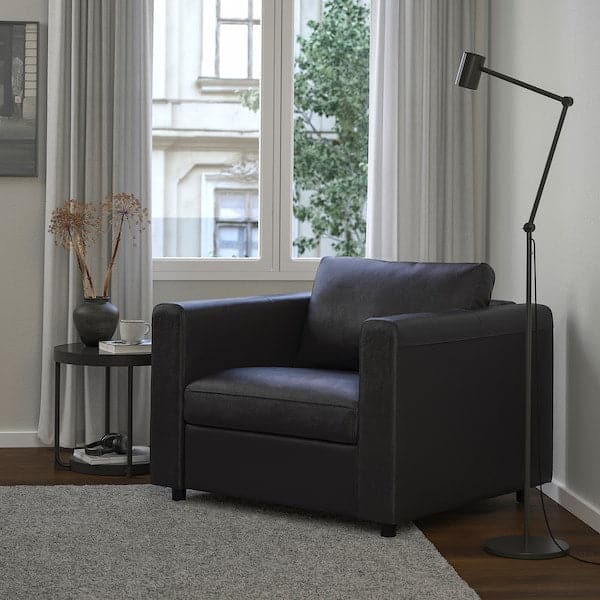 VIMLE Armchair - Grann/Bomstad black , - best price from Maltashopper.com 19476837