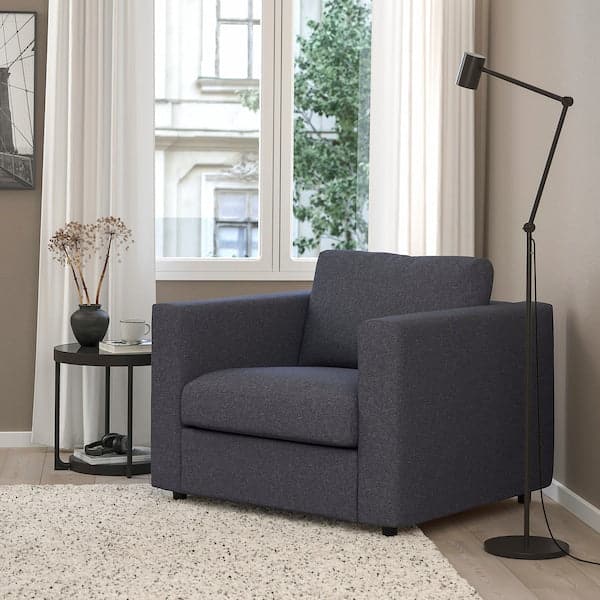 VIMLE Armchair - Gunnared smoke grey , - best price from Maltashopper.com 39477157