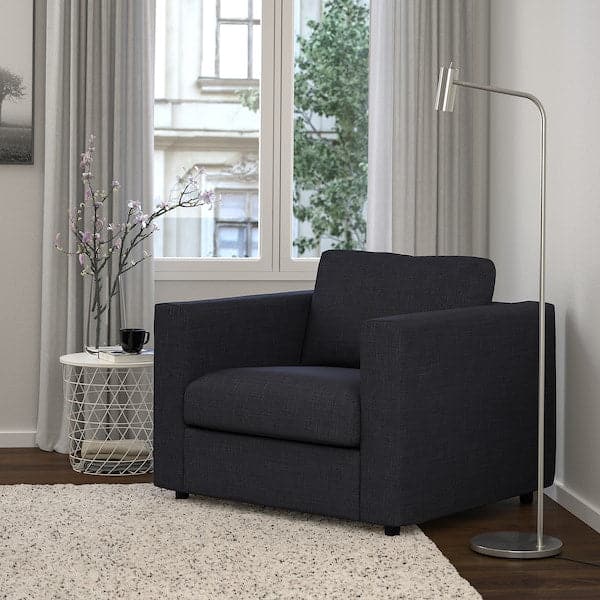VIMLE - Armchair, Hillared anthracite , - best price from Maltashopper.com 69477132