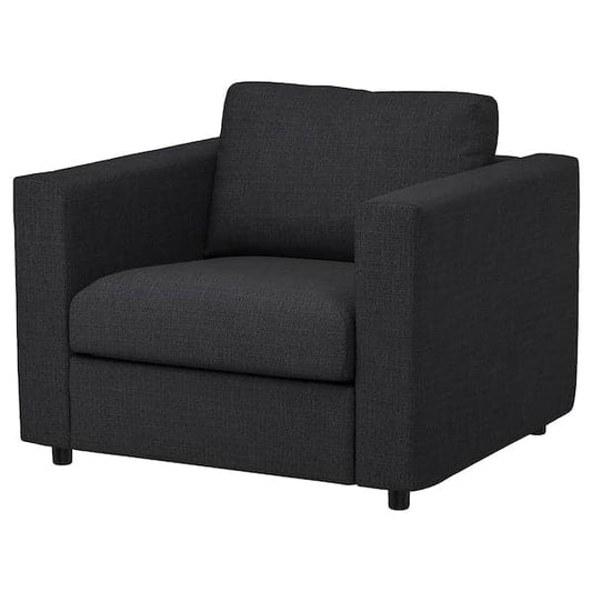 VIMLE - Armchair, Hillared anthracite , - best price from Maltashopper.com 69477132