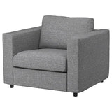 VIMLE armchair, Lejde grey/black, 101x83x98 cm