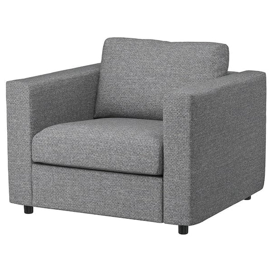 Ikea VIMLE - Poltrona, Lejde grigio/nero ,