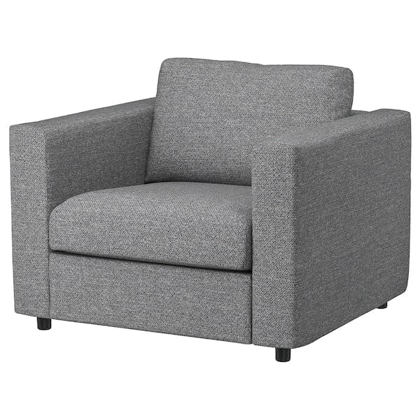 VIMLE - Armchair, Lejde gray/black ,