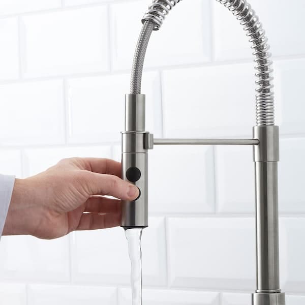 VIMMERN - Sink mixer with hand shower, stainless steel colour , - best price from Maltashopper.com 80519951
