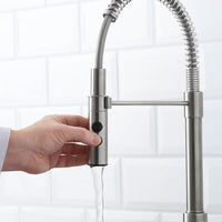 VIMMERN - Sink mixer with hand shower, stainless steel colour , - best price from Maltashopper.com 80519951
