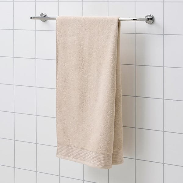 VINARN - Bath towel, light grey/beige, 70x140 cm - best price from Maltashopper.com 50508317