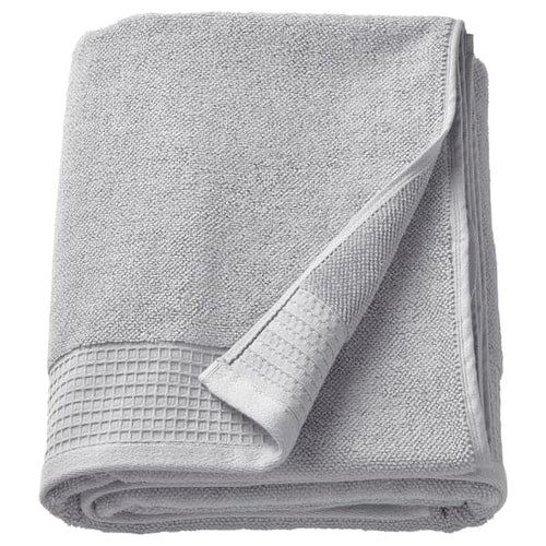 VINARN - Bath sheet, light grey, 100x150 cm