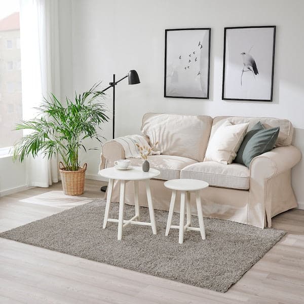 Ikea VINDEBÄK - Rug, high pile, light beige, 133x195 cm