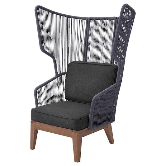 Ikea VINGSÖN Indoor/outdoor armchair - grey/Järpön/Duvholmen anthracite ,