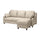 VINLIDEN - 3-seater sofa with chaise-longue, Hakebo beige ,