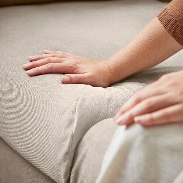 Ikea VINLIDEN - 3-seater sofa with chaise-longue, Hakebo beige ,