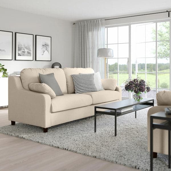 VINLIDEN 3-seater sofa - Beige Hakebo , - best price from Maltashopper.com 09304648