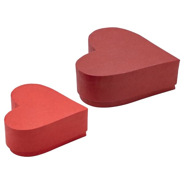 VINTERFINT - Set di 2 scatole regalo, fatto a mano a forma di cuore/rosso - Premium  from Ikea - Just €5.99! Shop now at Maltashopper.com