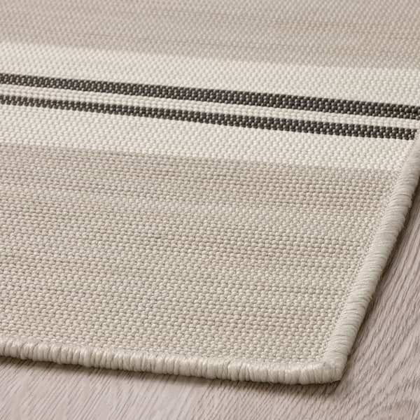 VIRKLUND - Rug flatwoven, in/outdoor, white/beige/dark grey, 80x150 cm - best price from Maltashopper.com 00517946
