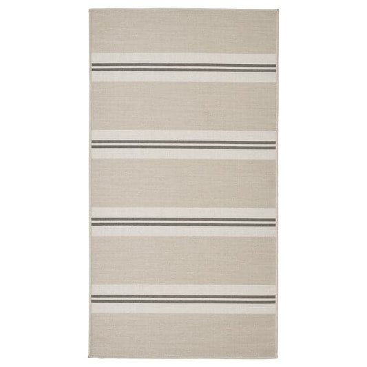 VIRKLUND - Rug flatwoven, in/outdoor, white/beige/dark grey, 80x150 cm - best price from Maltashopper.com 00517946