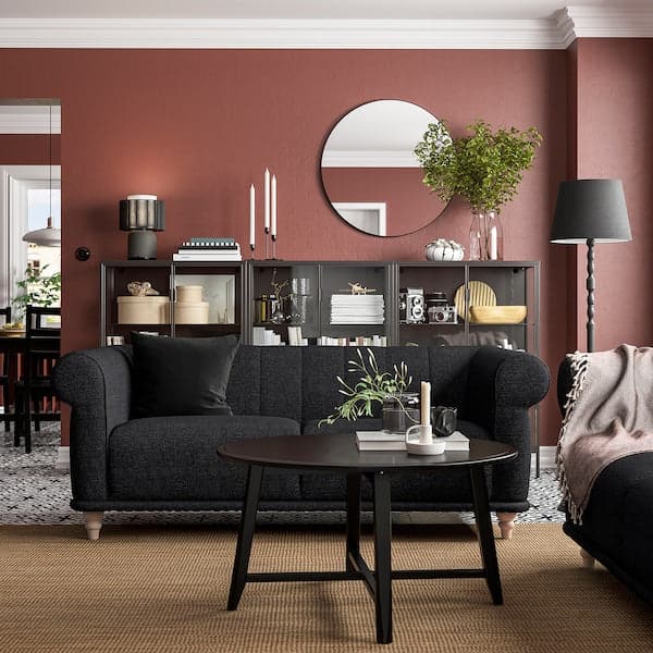 VISKAFORS 2-seater sofa, Lejde anthracite/beechwood , - best price from Maltashopper.com 39443209