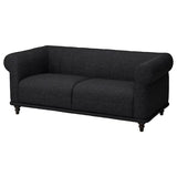 VISKAFORS 2-seat sofa, Lejde anthracite/brown, 194x74x90 cm