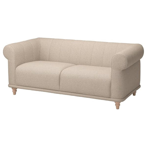 VISKAFORS 2-seater sofa, Lejde light beige/beech ,