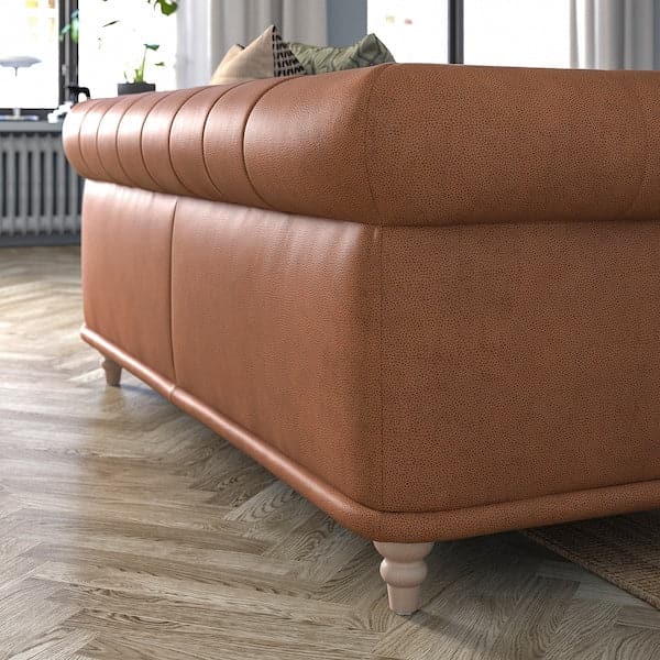 VISKAFORS 3-seat sofa, Högalid brown / birch , - best price from Maltashopper.com 19443352