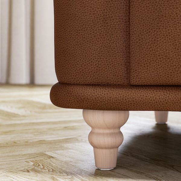 Ikea VISKAFORS 3-seat sofa, Högalid brown / birch ,