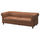 VISKAFORS 3-seat sofa, Högalid brown/brown, 224x74x90 cm