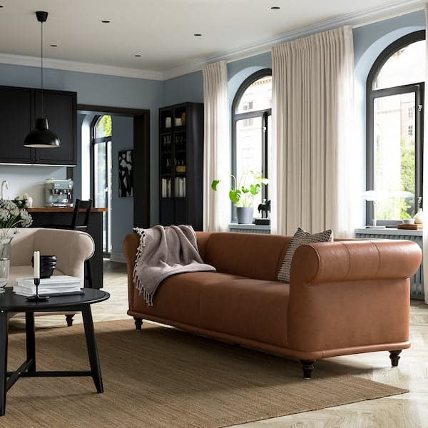 VISKAFORS 3-seat sofa, Högalid brown / brown , - best price from Maltashopper.com 09443357