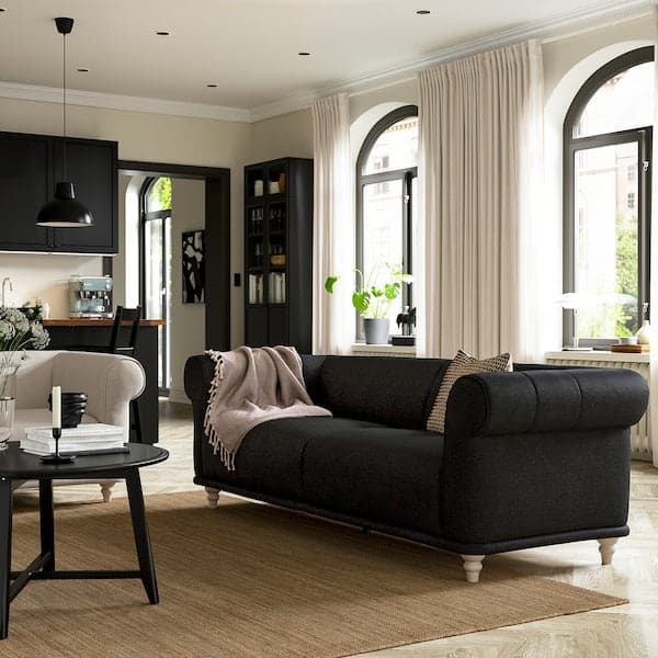 Ikea VISKAFORS 3-seater sofa, Lejde anthracite/beechwood ,