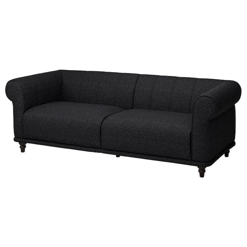 VISKAFORS 3-seater sofa, Lejde anthracite / brown ,