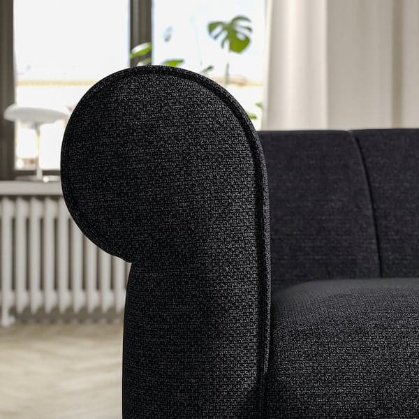VISKAFORS 3-seater sofa, Lejde anthracite / brown , - best price from Maltashopper.com 09443362