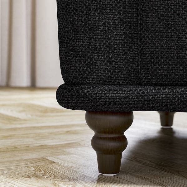 VISKAFORS 3-seater sofa, Lejde anthracite / brown , - best price from Maltashopper.com 09443362