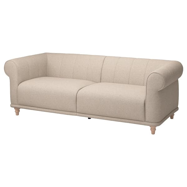 VISKAFORS 3-seater sofa, Lejde light beige/beech , - best price from Maltashopper.com 39443332