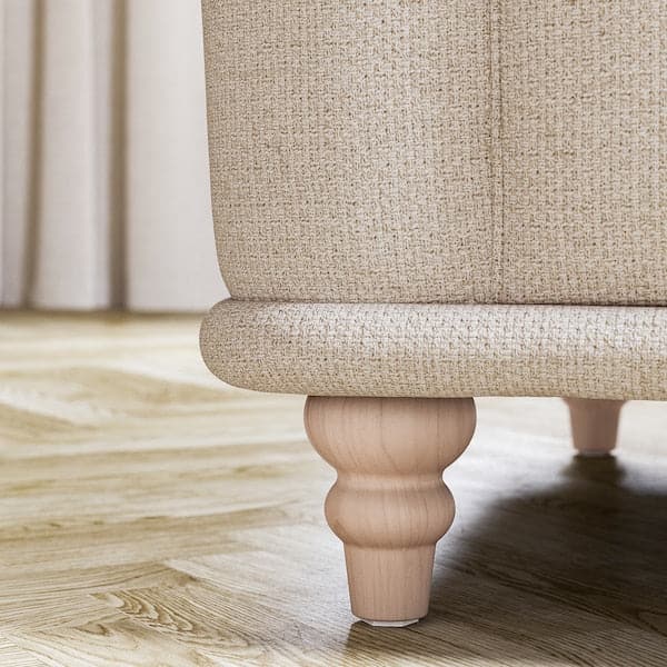 VISKAFORS 3-seater sofa, Lejde light beige/beech , - best price from Maltashopper.com 39443332
